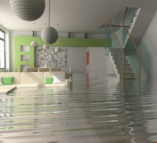 Waterschade in woonkamer